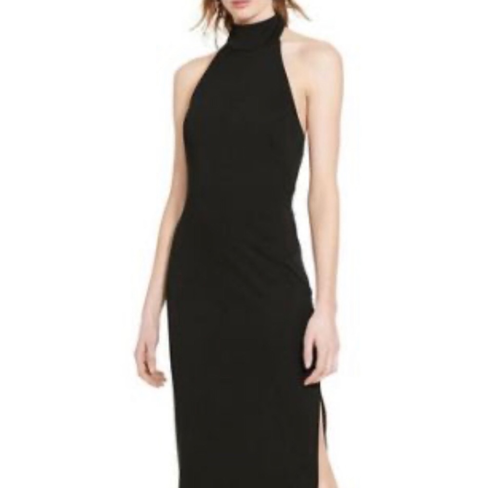 Ralph Lauren long black halter jersey dress
